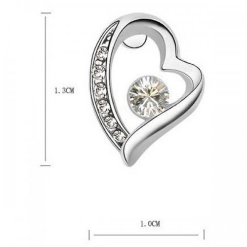 Set argint Cynthia Inima, Elemente Swarovski 