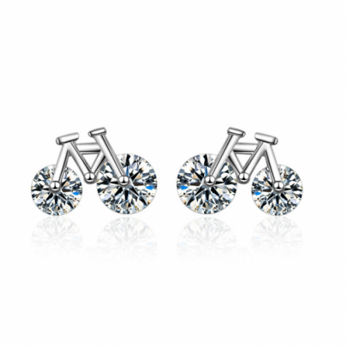 Cercei bicicleta, Elemente Swarovski  