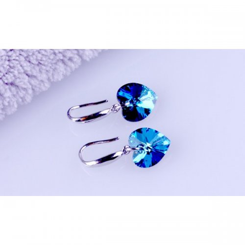 Cercei argint Ocean Love, Elemente Swarovski 