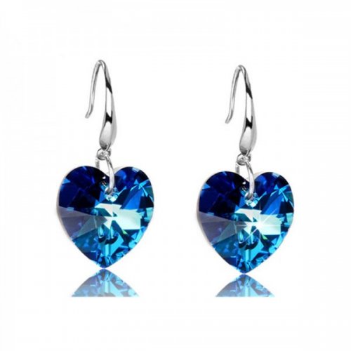 Cercei argint Ocean Love, Elemente Swarovski 