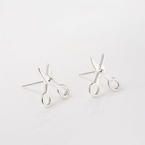 Cercei argint model foarfeca