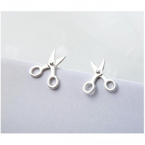 Cercei argint model foarfeca