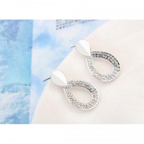 Cercei argint Lacrima, cu Elemente Swarovski 