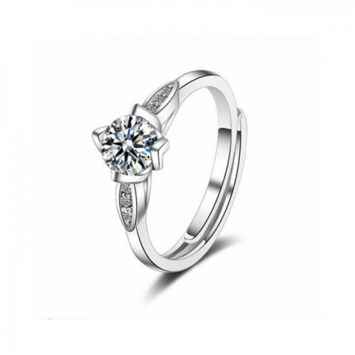 Inel logodna argint cu elemente swarovski, reglabil Inel logodna argint cu elemente swarovski, reglabil