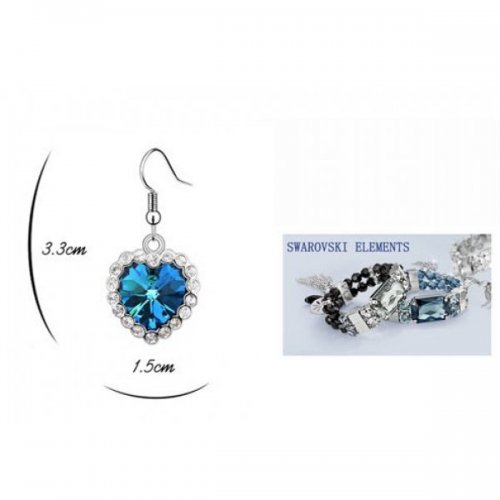 Set argint Titanic Inima, Elemente Swarovski