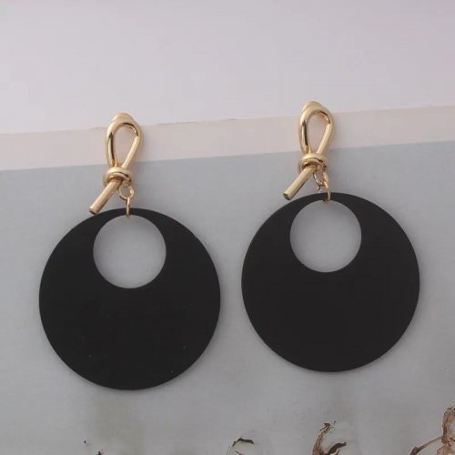 Cercei fashion femei model  cerc negru