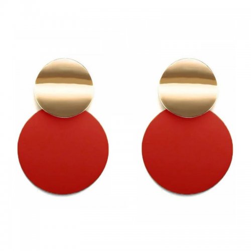 Cercei fashion rotunzi mari rosu passion