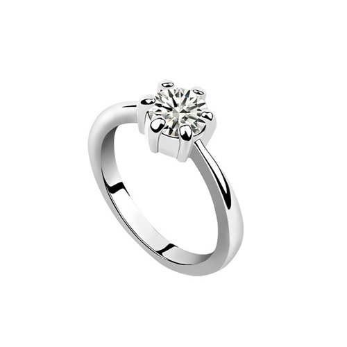 Inel argint logodna Swarovski Tender