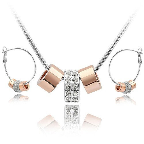 Set argint femei Adelaide,Elemente Swarovski  