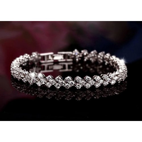 Bratara argint femei Romantic cu Elemente Swarovski 