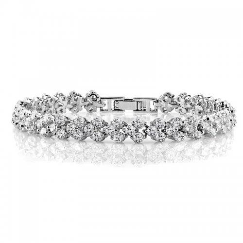 Bratara argint femei Romantic cu Elemente Swarovski 