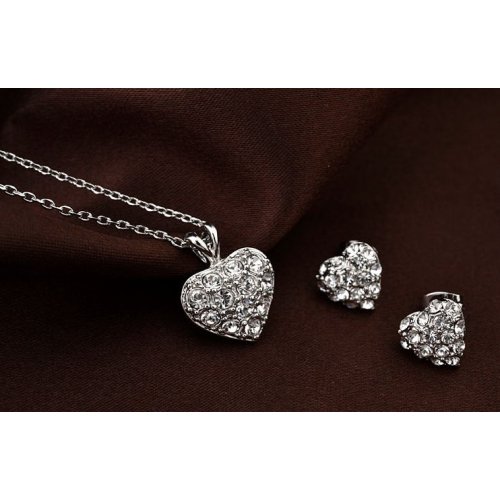 Set argint femei Valentine's day Crystal