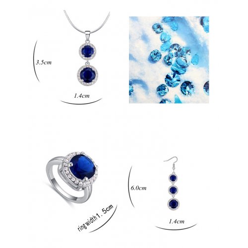 Set argint femei Britanica Royal, Elemente Swarovski 