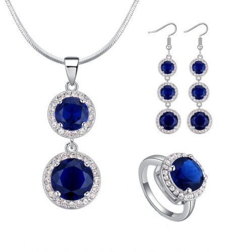 Set argint femei Britanica Royal, Elemente Swarovski 